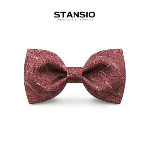 Sheen Bow Tie, luxury handcrafted burgundy satin bow tie with natural glossy texture