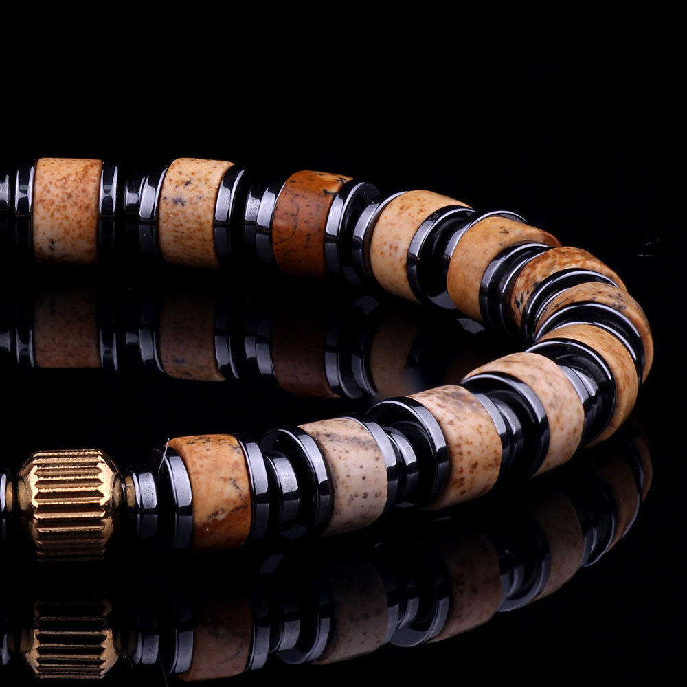 Handmade Landscape Jasper Spiritual Bracelet STANSIO Luxury Gift