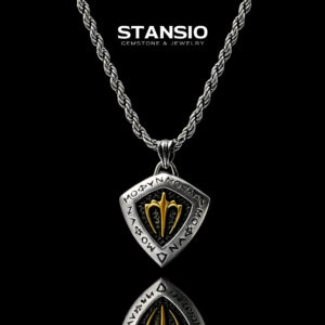 Mythological trident pendant necklace for men street hip hop wear