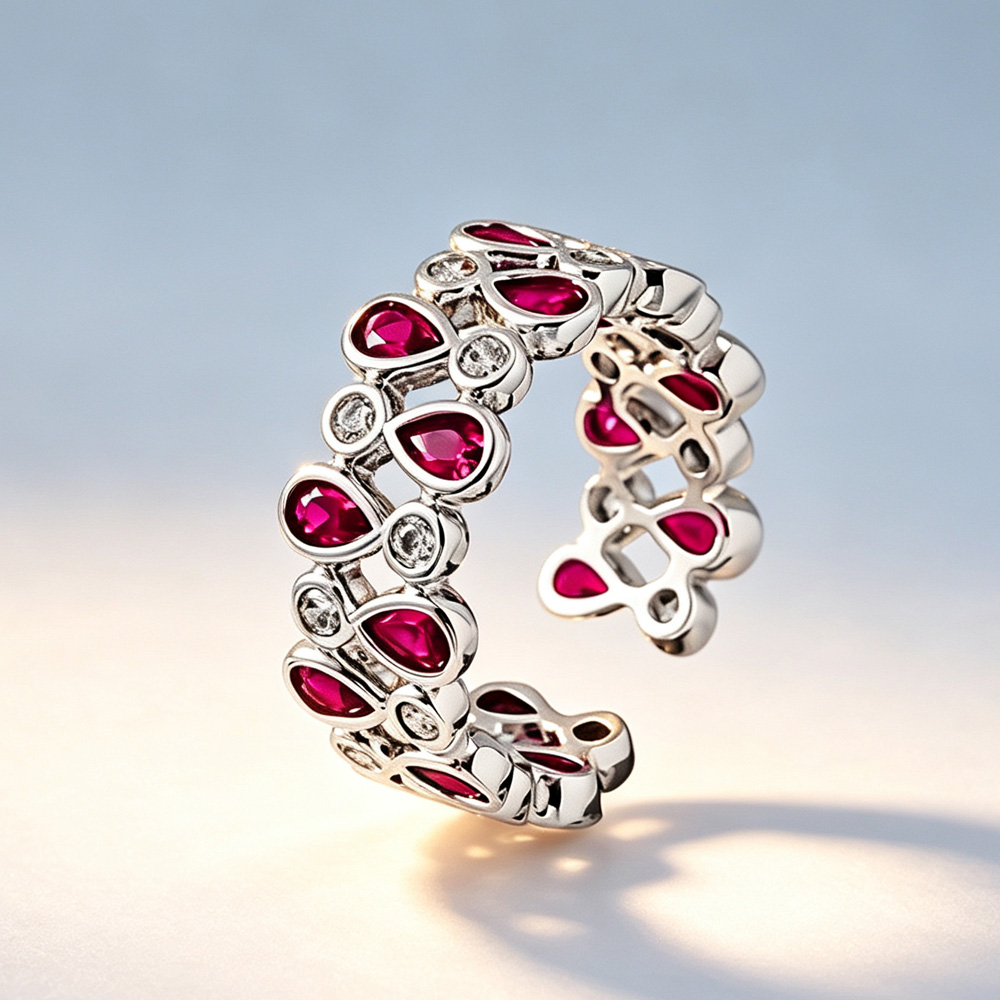 Premium K-gold Plated Unique Royal Style Eternity Ring