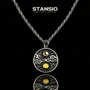 STANSIO handcrafted cloud pendant necklace titanium steel