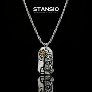 STANSIO handcrafted indian totem pendant necklace titanium steel
