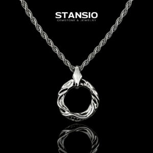 STANSIO handcrafted mobius pendant necklace premium titanium steel