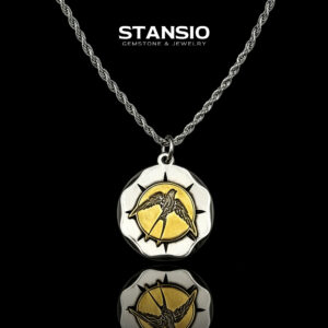 STANSIO handcrafted swallow return pendant necklace titanium steel