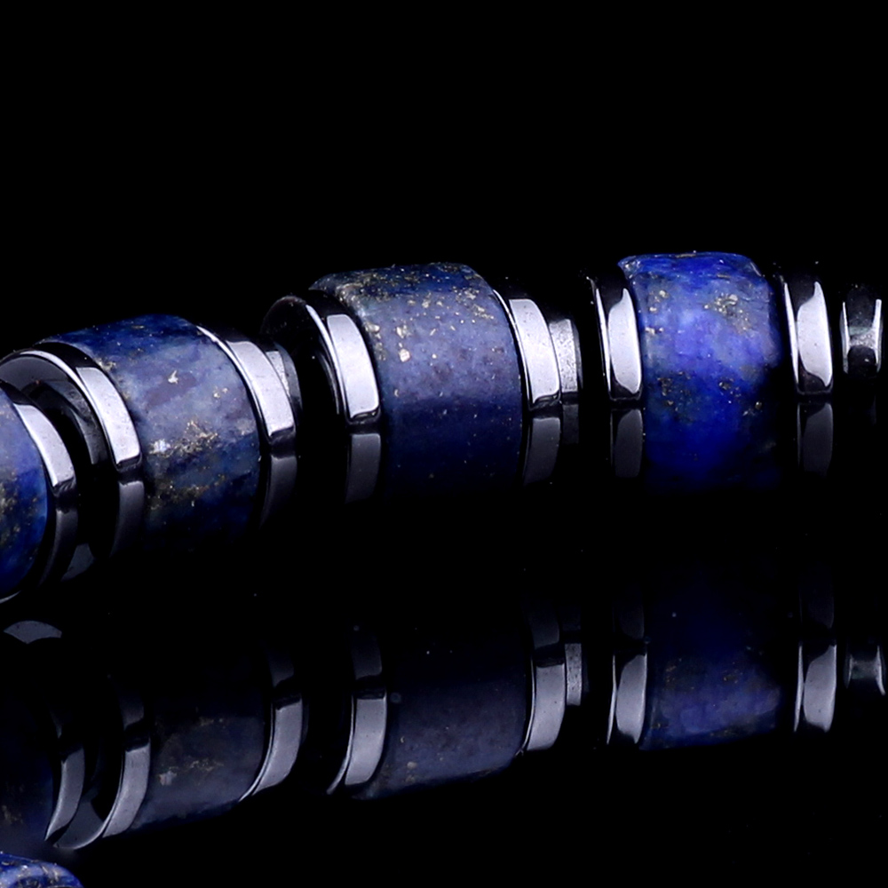 Soothing Lapis Lazuli Beaded Bracelet for Men and Women Daily Wear