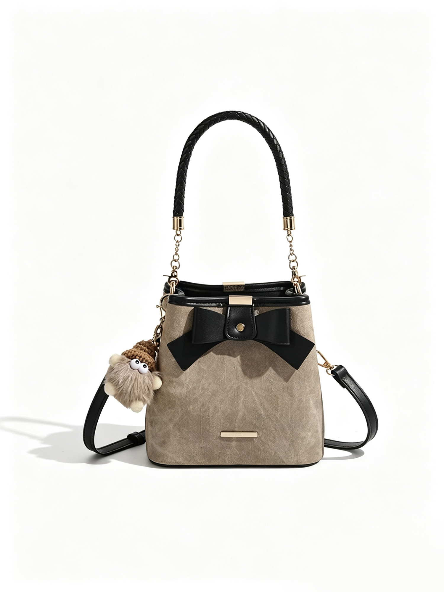 STANSIO casual retro bucket bag for daily commute and weekend outing
